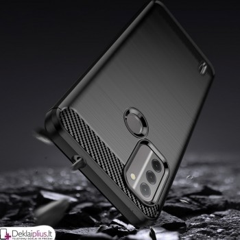 Carbon guminis dėklas - juodas (Nokia C31)